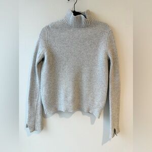 Proenza Schouler Cashmere Blend Grey Knit Mock Neck Sweater